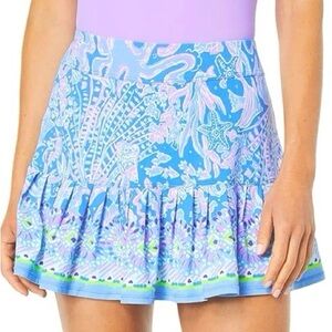 Lilly Pulitzer Luxletic Taye Skort Sea What I Sea Pleated Athletic Size Small